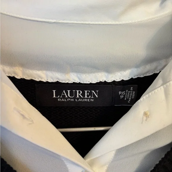 Lauren Ralph Lauren Layered Look Sweater + Shirt Top – PXS (Petite Small) - Picture 5 of 6